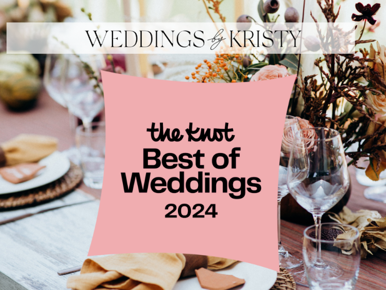 Weddings by Kristy award for The Knot Best of Weddings 2024